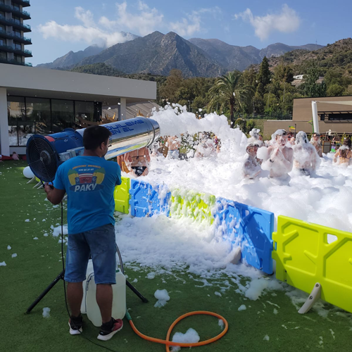 Equipos para fiesta de espuma en Málaga