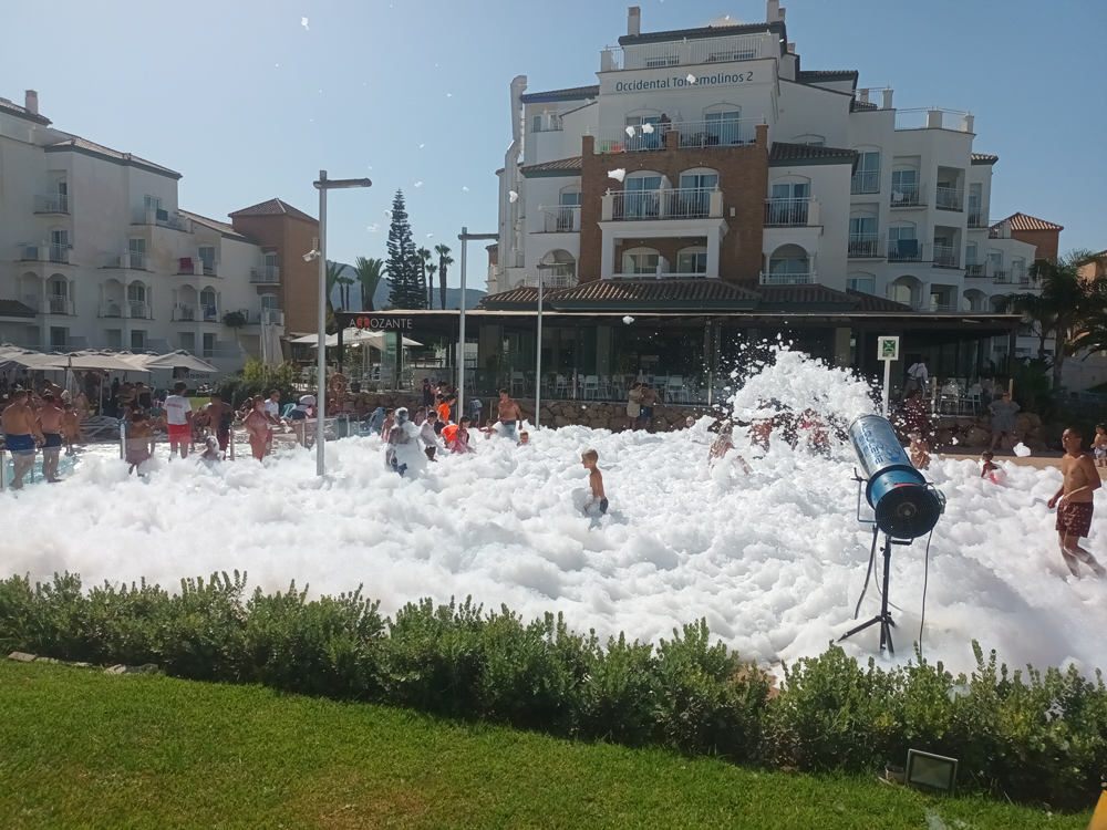 Alquiler para fiesta de espuma en Malaga